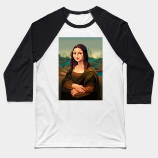 Mona Lisa Baseball T-Shirt